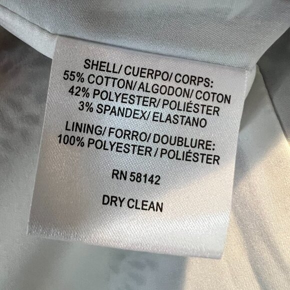 Maggy London Denim Flower Power Novelty Cut Out Sheath Dress, Size 6 - Picture 16 of 16